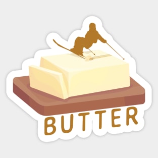 Ski Butter Carving | Butter Sticker